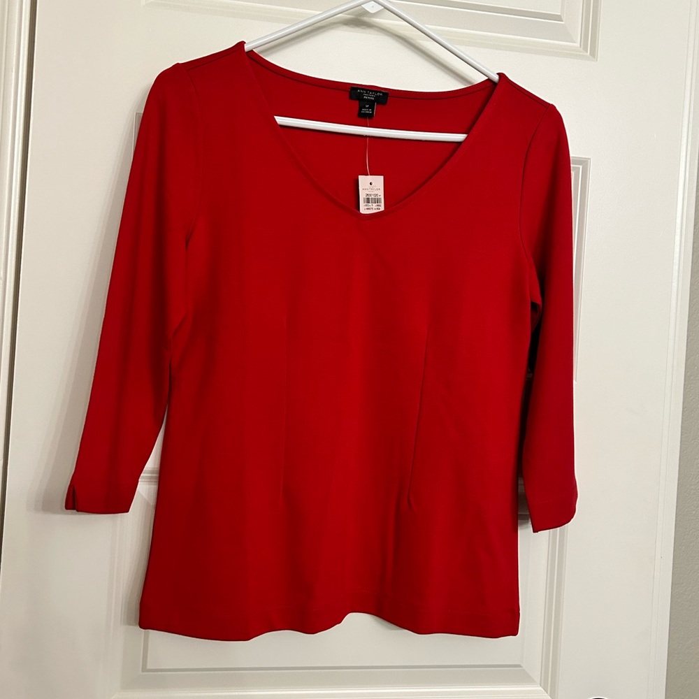 Red Ann Taylor top